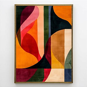 Quadro Decorativo Abstrato Colorido. Artista: Jonathan Borba