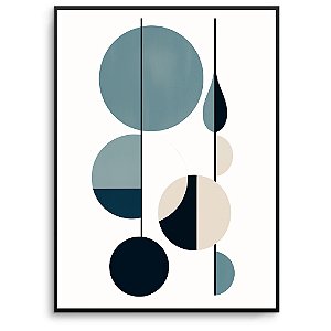 Quadro Decorativo Círculos azul. Artista: Jonathan Borba