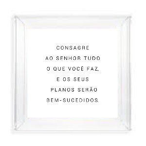 Quadro Caixa Acrílica Cristal - Frase.