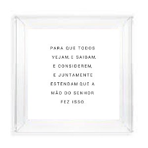 Quadro Caixa Acrílica Cristal - Frase.