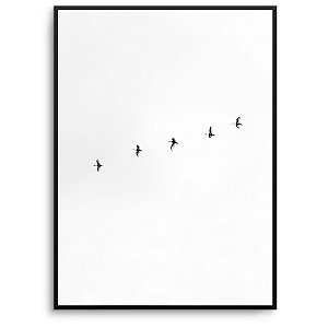 Quadro Decorativo pássaros voando.