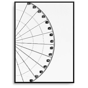 Quadro Decorativo Roda gigante minimalista.