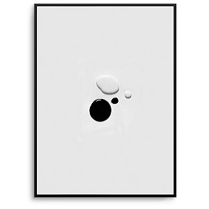 Quadro Decorativo Tinta preta e branca.