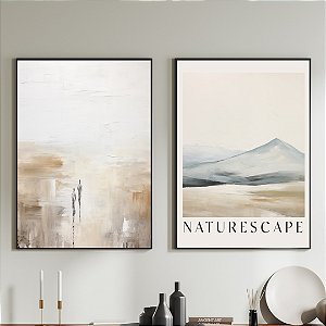 Conjunto de 2 Quadros Decorativos Abstrato e textura.
