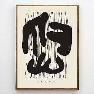 Quadro Decorativo Abstrato preto.