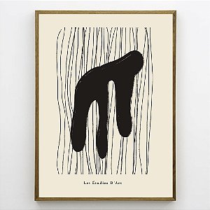 Quadro Decorativo Abstrato preto.