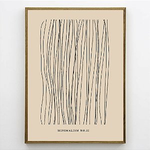 Quadro Decorativo Abstrato em linhas.