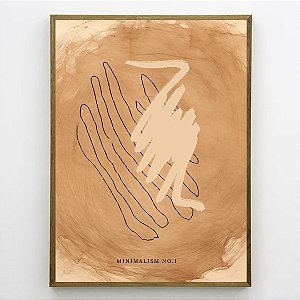 Quadro Decorativo Abstrato Terroso.