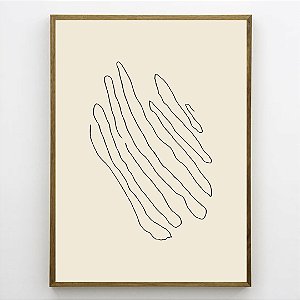 Quadro Decorativo Abstrato em linhas.