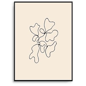 Quadro Decorativo Flor Abstrato.