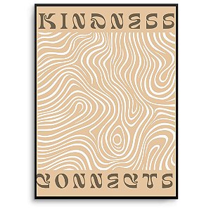 Quadro Decorativo Frase e ondas brancas.
