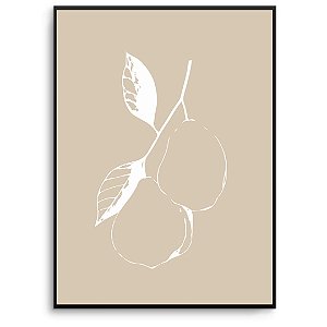 Quadro Decorativo Fruta Minimalista.