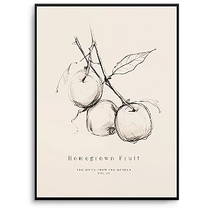 Quadro Decorativo Frutas Abstratas.