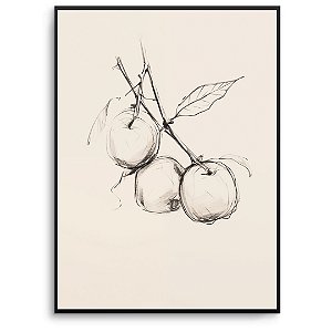 Quadro Decorativo Frutas Abstratas.