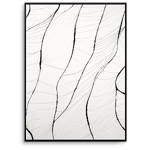 Quadro Decorativo Abstrato em linhas.