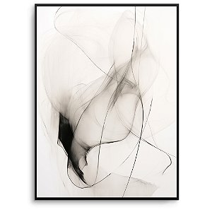 Quadro Decorativo Abstrato Detalhes preto.