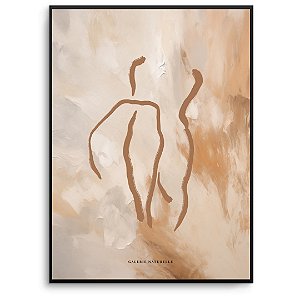 Quadro Decorativo Figurativo Abstrato Terroso.