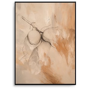 Quadro Decorativo Fruta Abstrato Terroso.
