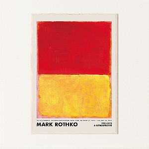Quadro Decorativo Abstrato vermelho e amarelo. Mark Rothko