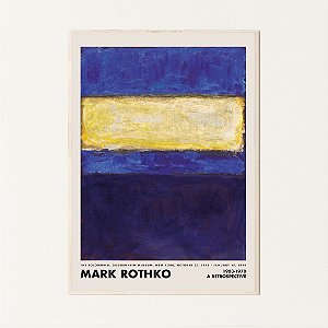 Quadro Decorativo Abstrato Azul. Mark Rothko