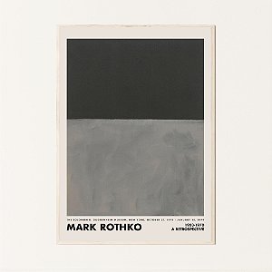 Quadro Decorativo Abstrato Cinza. Mark Rothko