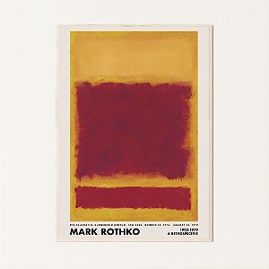 Quadro Decorativo Abstrato Tons Quentes. Mark Rothko