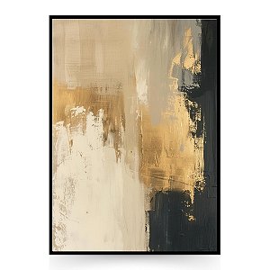 Quadro decorativo Coleção Golden and Black Shine.