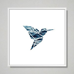 Quadro decorativo Pássaro azul.