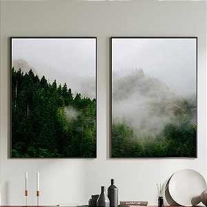 Conjunto de 2 quadros decorativos Paisagem.