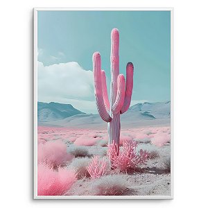 Quadro Decorativo Cacto Pink.