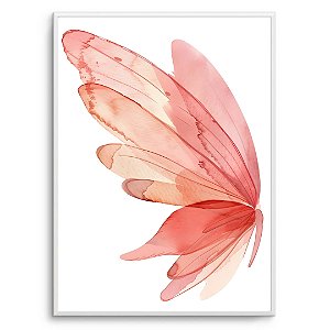Quadro Decorativo Borboleta delicada rosa.