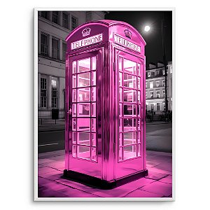 Quadro Decorativo Telefone Londres Pink.