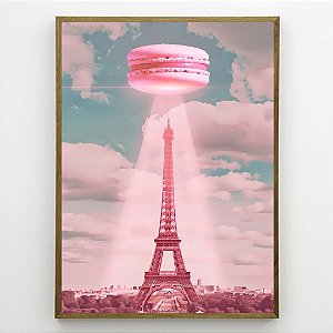 Quadro Decorativo Torre Eiffel Pink.