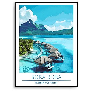 Quadro Decorativo Paisagem Mar azul.