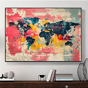 Quadro Decorativo Mapa.