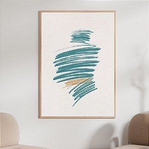 Quadro Decorativo Abstrato Azul. Coleção: Juliana Bambini