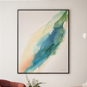Quadro Decorativo Natureza Fluída. Coleção: Juliana Bambini