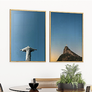 Rio de Janeiro - Conjunto de 2 Quadros Decorativo Paisagem Turística. Coleção: Giovanna Gogosz