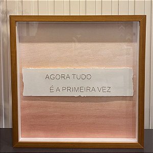 Quadro decorativo Começo, medida 40x40- Ateliê Borderô