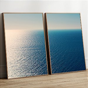 Dupla Quadro decorativo de mar. Coleção Assinada: Paola Cury
