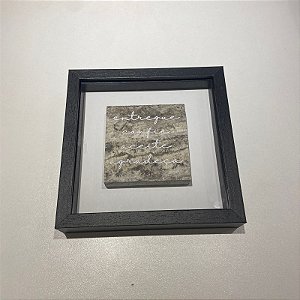 Quadro Coleção Travertinos pelo Mundo. Medida 20x20cm com moldura preta