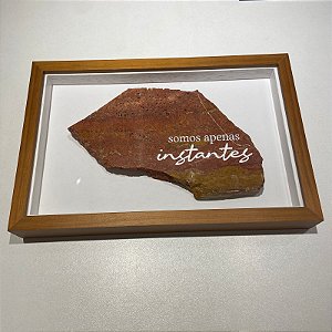 Quadro Coleção Travertinos pelo Mundo. Medida 30x20 com moldura Madeira freijó.