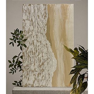 Obra de Arte com textura pintada a mão. Artista: Alessandra Bernardes. Medida 70x95, com moldura filete. R$ 1980,00