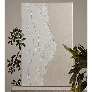 Obra de Arte com textura pintada a mão. Artista: Alessandra Bernardes. Medida 80x120, com moldura filete. R$ 2400,00