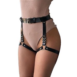 HARNESS EM COURO CINTA