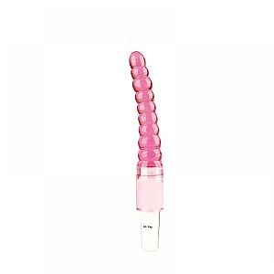 VIBRADOR EM SILICONE JELLY COM ESTIMULADOR ANELADO