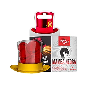 BOLINHAS SIX BALL MAMBA NEGRA  COM 6 UNIDADES SOFT LOVE