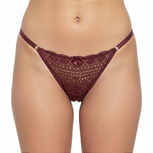 CALCINHA FIO DUPLO REGULAGEM COR: VINHO REF: 1342