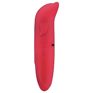 VIBRADOR PONTO G GOLFINHO AVELUDADO COR ROSA