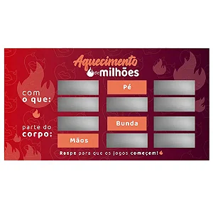 RASPADINHA AQUECIMENTO DE MILHOES